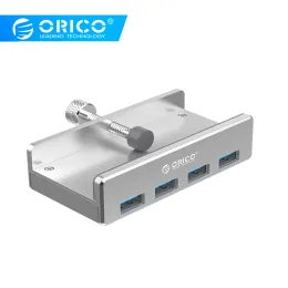 허브 ORICO USB 3.0 허브 클립 디자인 알루미늄 합금 4 포트 USB 3.0 허브 이동 충전기 충전지 랩톱 용 허브 스테이션