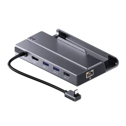 허브 USB C 도킹 스테이션 유형 C에서 HDMI 4K60Hz RJ45 SATA NVME M.2 PD100W 스팀 데크 닌텐드 스위치 용 도크