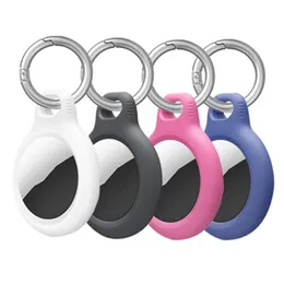 Silikonfodral för Apple Airtags Skyddande omslag Bumper Rem SMART TRACKER ACCTIORMER Anti-Scratch KeyChain for Air Tag