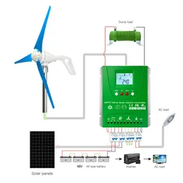 Novo kit de gerador de turbina eólica de 400w Home Small Mini Windmill Wind para carregar 12V 24V Battery Marine Light Land