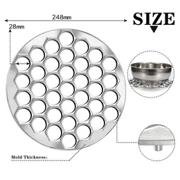 Russische Knoedelvorm 37 Gaten 1,1 Pelmeni Maker, De Maker Van De Aluminiumlegering Ravioli Dumpling Maker
