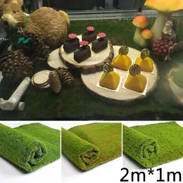 Muss artificial Fake Grass Moss Green Plants 1/2M para loja Patio Bar Coffee Cafe Ktv Wall Ornament Home Garden Decoration