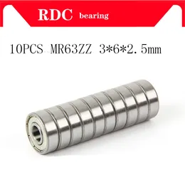 10pcsabec-5 Mr63zz MR63Z MR63 ZZ L-630ZZ 3*6*2,5 мм 3x6x2,5 мм Миниатюрный металлический уплотнение Высококачественное шарико