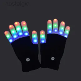 LED RAVE Toy LED-blinkande magisk handskar Ljus-leksaker Glöd i de mörka leksakerna Lyser upp fingerspetsbelysning Leksaker för barn barn 1 st 240410