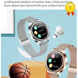 Bestes Geschenk an Frau Freundin Smart Watch Frauen wasserdichte Herzfrequenzerbringer Blut Sauerstoff Smart Armband Smartwatch für iOS