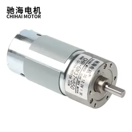 Chihai Motor CHR-GM37-550 24V 12V 6V Yüksek Tork DC Dişli Motor 37mm Eksantrik Şaft Çıkışı DIY