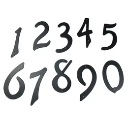 10 cm nowoczesny huis nummer deur thuis adres skrzynka pocztowa nummers voor huis cyfry deur na zewnątrz Teken 4 cale. #4 Aliuminum Zwart