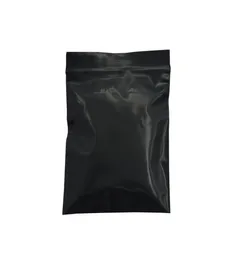 500pcslot küçük siyah opak zip kilidi yeniden oluşturulabilir fermuar plastik torba kavrama poşeti perakende paketleme çantası fermuar plastik paketi for7732645