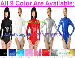 Sexy 7 Farbe Shiny PVC Kurzanzug Katzenkostüme Unisex Kurzbodyuit Kostüme Sexy Shont PVC Body Anzug Kostüme zurück Reißverschluss Dh6625278