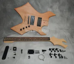 DIY Electric Guitar Kit Mahogany Body Maple Neck Rosewood Fingerboard6482381