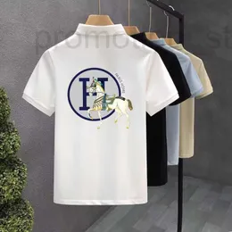 Herrpolos designer 2023 sommarpolo skjorta porslin chic kort ärm t-shirt lös halv vit topp mode par 0qwx