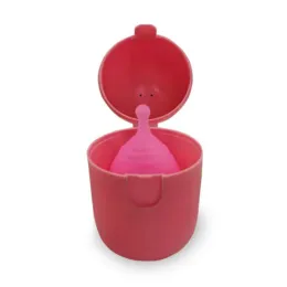 Coppa mestruale portatile Silicone medico a prova di perdite da donna a prova di mestruale Coppa con custodia per lo stoccaggio Prodotto di igiene femminile