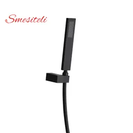 Smesiteli Wholesale Matte Black Bathroom Bath Shower Kit Brass Bathtub Mixer Faucet With Brass Hand Shower 1 Set