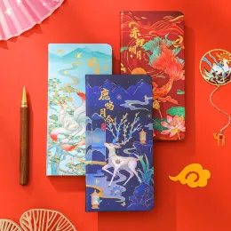 Notebooks A6 vintage Pocket Weeks Plan Chinese style Daily Weekly Planner Agenda Journal Notebook 98 Sheets Grid Paper School Stationery