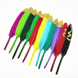 10/20pcs colorate piume d'oro oro piume Plumi fai-da-te dream catcher capelli plumas decorativo gioielli che producono accessori artigianali 10-16 cm