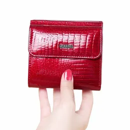 Vickaweb Mini Wallet Women本物の革の財布fiワニhaspショートウォレット女性の小さな女性財布と財布209 T5DQ＃