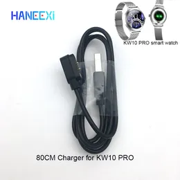 Mais vendido KW10 Pro Smart Watch Charger de 80cm de comprimento