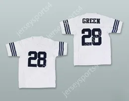 Anpassad valfri namnnummer Mens Youth Darrell Green 28 Jesse H. Jones High School White Football Jersey Top Stitched S-6XL
