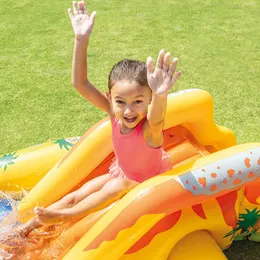 Summer Children's Inflable Pool Slide Slide Backyard Water Park com piscinas divertidas de grama divertida para ao ar livre