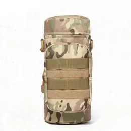 Military Kettle Bag for Molle Tactical Backpack Male Water Bottle Bag Pouch Outdoor Hunting Hiking Waist Kettle Pouch Waist Bag
