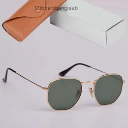 Occhiali da sole 3548n di alta qualità da sole donne lenti a vetro piatto esagonale uomo donna occhiali da sole oculos de sol -sol include custodia in pelle e accedere alle fasce di divieto di pioggia o0cz