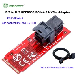 Cards IOCREST M.2 pcie 4.0 Gen4 x4 to SFF8643 Adapter Card for NVMe memory e.g. U.2 SSD the speed can arrive more than 7000MB/s