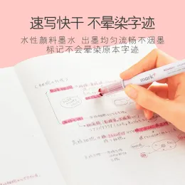 1pc 일본 Kokuyo Mark+ 2 색 형광펜 2 톤 컬러 마커 크리에이티브 문구 사무용 학교 학업