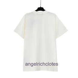 Trendy and Fashion Angels Chaopai High Street Rainbow Letter Print Casual Loose Mens and Womens Short sleeved T-shirt TEE with real tag, original 1:1 quality