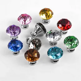 1st / 5st 30mm Diamond Shape Design Crystal Glass Knobs Copboard Drawer Pull Kitchen Cabinet Door Garderob HANDLAR HARDWARE