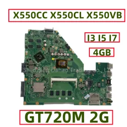 اللوحة الأم X550CC Rev.2.0 لـ ASUS X550C X550V Y581C X550CL X550VB اللوحة الأم المحمول مع I3 I5 I7 CPU N14MGESA2 GT720M 2G 4GB RAM