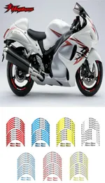 Reflekterande motorcykelhjulskyddsklistermärken Innerkanten Vattentät film Multicolor Decorative Decals för Suzuki Hayabusa GSXR139244363