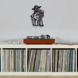 Grandmaster of the Jedi Order Vinyl Vinyl Record Clock Retro Home Decorazioni Fictional Fictional Black Art Vinyl Album Orologio