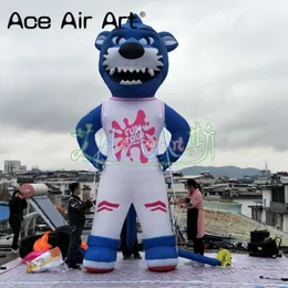 8mh (26 piedi) con soffiante Gaint pubblicitario Palluppo gonfiabile Modello di lupo Werefulfato Pop -Up Mascot per eventi all'aperto Spagna