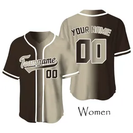 Custom Women Sportwear Baseball Jersey Team Game Blouse Training Breathable Shirt Soft Short Sleeve T-shirts Quick Dry Fitness