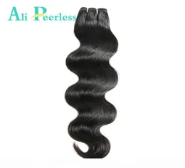 Ali Peerless Hair Peruvian Wave Wave Virgin Human Hames 10 quot28 Quate Nature Black Plaining Opencosed One Bundle3364032