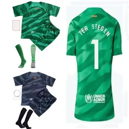 Kit Kit Kit 1# TER STEGEN Jerseys de futebol Lewandowski Pedri Gavi Futebol camisa 23 24 Ansu Fati F. De Jong Araujo Futebol Terno de futebol