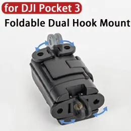 Tillbehör Fällbar adapter för DJI Pocket 3 Expansionsfäste med 1/4 gränssnittskistrem/ryggsäcksklipp/magnetisk remrotroterbar montering