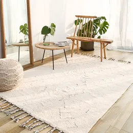 Indie ręcznie robione dywany Turcja Turcja Nordic Domowa sypialnia Kilim Dywan Mata Podłogowa Mata Badania Pokój Maroko Dywan z frędzlami