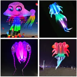 LED Toys voador liderou pipas voando para adultos pipas lideradas aquário voando para crianças gigante de pára -quedas Large pipa trilobita 240410