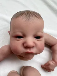 19inch zaten boyalı yeniden doğmuş bebek parçaları levi uyanık hayat benzeri bebek 3D resim görünür damarlar ile bez gövde dahil