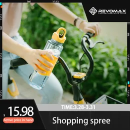 Revomax 650ml/22oz Şeffaf Plastik Su Kupası Açık Soğuk Suyu Su Tritan Spor Kupası Taşınabilir Süt Halat Su Kupası