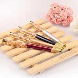 1pcs Manual Fluid Gold Foil 14 CM Tattoo Pen Microblading Permanent Makeup Eyebrow Manual Pen 2 Usage For Flat or Round Needles