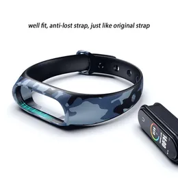 Camouflage -Gurt -Armband für Xiaomi Mi Band 6 Band 5 Band 4 Armband Silikongurt für Mi Band Miband 7 6 5 4 3 Smart Band