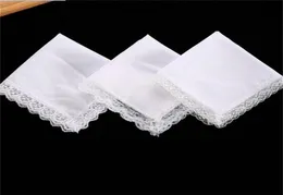 25cm White Lace Thin Handkerchief Cotton Towel Woman Wedding Gift Party Decoration Cloth Napkin DIY Plain Blank FWB6778 1466 T25452849