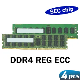 RAMS SEC Chip DDR4 RAM 8GB 64GB 16GB 32GB PC4 2133MHZ 2400MHZ 2666MHZ 2133P 2400T 2666V ECC Reg Server 메모리 지원 X99 마더 보드