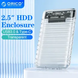Enclosure ORICO 6Gbps Transparent HDD Case SATA to USB3.0 Hard Drive Case External 2.5'' HDD Enclosure for PC Laptop HDD SSD Disk Case Box