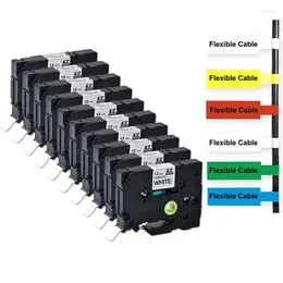 10pcs Multicolor Compatible Tze-FX231 Tze-fx131 Tze-fx631 Fx221 Flexible Cable Label Tape For Brother P-touch MAKER
