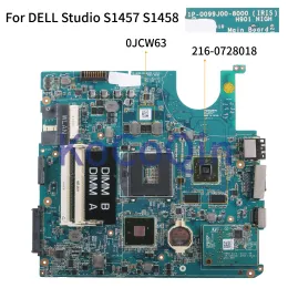 اللوحة الأم Kocoqin المحمول اللوحة الأم لـ Dell Studio 1457 1458 S1457 S1458 Mainboard 1P009CJ008000 CN0JCW63 0JCW63 2160728018 HM55