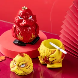 angry Duck Ashtray, Light Luxury and Luxury, Creative Personality with Lid and Anti Fly Ash, Gift for Home, Living Room, Office