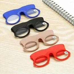 Solglasögon 2024 Soft Silicone Pince Nez Armless Nose Resting / Clip Reading Glasses Case Portable Fashion High Quality